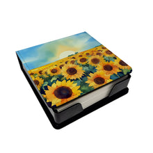 Load image into Gallery viewer, Kansas Sunflowers in Watercolor PU Leather Note Paper Holder