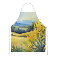 Load image into Gallery viewer, Kentucky Goldenrod in Watercolor Apron – Artist-Designed Kitchen, BBQ &amp; Craft Apron