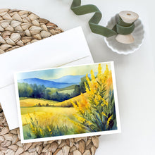 Load image into Gallery viewer, Kentucky Goldenrod in Watercolor Greeting Cards -  Blank Note Cards – 8-Pack of Artist-Designed Cards with Envelopes