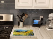 Load image into Gallery viewer, Kentucky Goldenrod in Watercolor Glass Cutting Boards – Durable, Decorative Kitchen Art Large