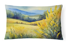 Load image into Gallery viewer, Kentucky Goldenrod in Watercolor Fabric Decorative Pillow