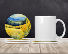 Load image into Gallery viewer, Kentucky Goldenrod in Watercolor Large Sandstone Coasters Pack of 4