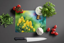 Load image into Gallery viewer, Kentucky Goldenrod in Watercolor Glass Cutting Boards – Durable, Decorative Kitchen Art Large