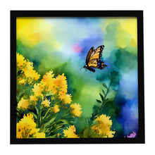 Load image into Gallery viewer, Kentucky Goldenrod in Watercolor Framed Metal Print