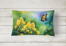 Load image into Gallery viewer, Kentucky Goldenrod in Watercolor Fabric Decorative Pillow