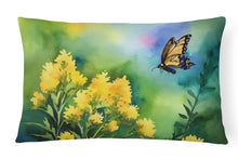 Load image into Gallery viewer, Kentucky Goldenrod in Watercolor Fabric Decorative Pillow