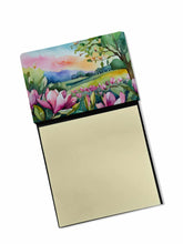 Load image into Gallery viewer, Louisiana Magnolias in Watercolor Sticky Note Holder- Refiilable Desk Accessory Note Pad
