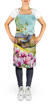 Load image into Gallery viewer, Louisiana Magnolias in Watercolor Apron – Artist-Designed Kitchen, BBQ &amp; Craft Apron