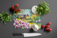 Load image into Gallery viewer, Louisiana Magnolias in Watercolor Glass Cutting Boards – Durable, Decorative Kitchen Art Large