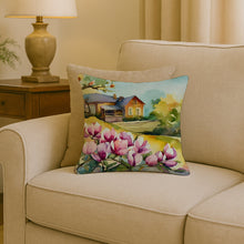 Load image into Gallery viewer, Louisiana Magnolias in Watercolor Throw Pillow