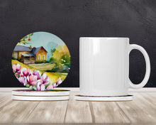 Load image into Gallery viewer, Louisiana Magnolias in Watercolor Large Sandstone Coasters Pack of 4