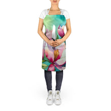 Load image into Gallery viewer, Louisiana Magnolias in Watercolor Apron – Artist-Designed Kitchen, BBQ &amp; Craft Apron