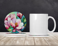 Load image into Gallery viewer, Louisiana Magnolias in Watercolor Large Sandstone Coasters Pack of 4