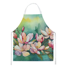 Load image into Gallery viewer, Louisiana Magnolias in Watercolor Apron – Artist-Designed Kitchen, BBQ &amp; Craft Apron