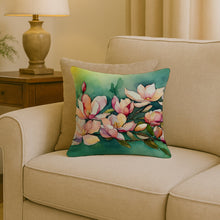 Load image into Gallery viewer, Louisiana Magnolias in Watercolor Throw Pillow