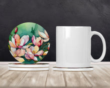 Load image into Gallery viewer, Louisiana Magnolias in Watercolor Large Sandstone Coasters Pack of 4