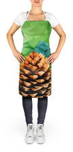 Load image into Gallery viewer, Maine White Pine Cone and Tassels in Watercolor Apron – Artist-Designed Kitchen, BBQ &amp; Craft Apron