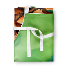 Load image into Gallery viewer, Maine White Pine Cone and Tassels in Watercolor Apron – Artist-Designed Kitchen, BBQ &amp; Craft Apron