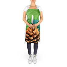 Load image into Gallery viewer, Maine White Pine Cone and Tassels in Watercolor Apron – Artist-Designed Kitchen, BBQ &amp; Craft Apron