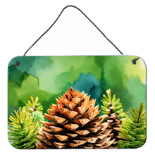 Load image into Gallery viewer, Maine White Pine Cone and Tassels in Watercolor Wall or Door Hanging Prints