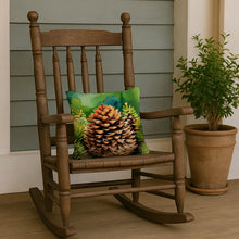 Load image into Gallery viewer, Maine White Pine Cone and Tassels in Watercolor Throw Pillow