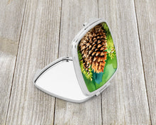Load image into Gallery viewer, Maine White Pine Cone and Tassels in Watercolor Compact Mirror