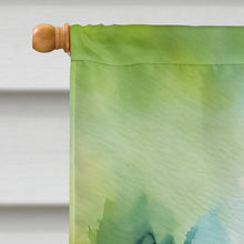 Load image into Gallery viewer, Maine White Pine Cone and Tassels in Watercolor House Flag