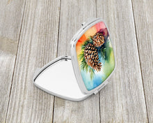 Load image into Gallery viewer, Maine White Pine Cone and Tassels in Watercolor Compact Mirror