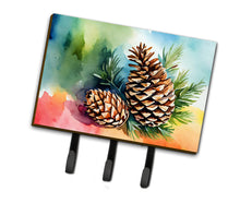 Load image into Gallery viewer, Maine White Pine Cone and Tassels in Watercolor Leash or Key Holder