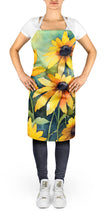 Load image into Gallery viewer, Maryland Black-Eyed Susans in Watercolor Apron – Artist-Designed Kitchen, BBQ &amp; Craft Apron