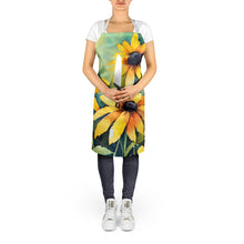 Load image into Gallery viewer, Maryland Black-Eyed Susans in Watercolor Apron – Artist-Designed Kitchen, BBQ &amp; Craft Apron
