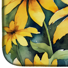 Load image into Gallery viewer, Maryland Black-Eyed Susans in Watercolor Dish Drying Mat