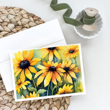 Load image into Gallery viewer, Maryland Black-Eyed Susans in Watercolor Greeting Cards -  Blank Note Cards – 8-Pack of Artist-Designed Cards with Envelopes