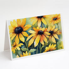 Load image into Gallery viewer, Maryland Black-Eyed Susans in Watercolor Greeting Cards -  Blank Note Cards – 8-Pack of Artist-Designed Cards with Envelopes