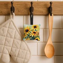 Load image into Gallery viewer, Maryland Black-Eyed Susans in Watercolor Hanging Square Fabric Ornament 3.5 × 3.5