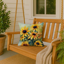 Load image into Gallery viewer, Maryland Black-Eyed Susans in Watercolor Throw Pillow