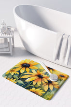 Load image into Gallery viewer, Maryland Black-Eyed Susans in Watercolor Memory Foam Kitchen Mat
