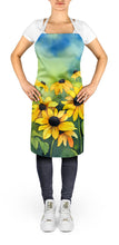 Load image into Gallery viewer, Maryland Black-Eyed Susans in Watercolor Apron – Artist-Designed Kitchen, BBQ &amp; Craft Apron