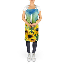 Load image into Gallery viewer, Maryland Black-Eyed Susans in Watercolor Apron – Artist-Designed Kitchen, BBQ &amp; Craft Apron
