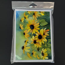 Load image into Gallery viewer, Maryland Black-Eyed Susans in Watercolor Greeting Cards -  Blank Note Cards – 8-Pack of Artist-Designed Cards with Envelopes