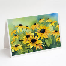Load image into Gallery viewer, Maryland Black-Eyed Susans in Watercolor Greeting Cards -  Blank Note Cards – 8-Pack of Artist-Designed Cards with Envelopes