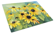 Load image into Gallery viewer, Maryland Black-Eyed Susans in Watercolor Glass Cutting Boards – Durable, Decorative Kitchen Art Large