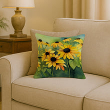 Load image into Gallery viewer, Maryland Black-Eyed Susans in Watercolor Throw Pillow