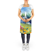 Load image into Gallery viewer, Massachusetts Mayflowers in Watercolor Apron – Artist-Designed Kitchen, BBQ &amp; Craft Apron
