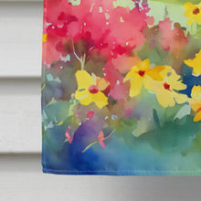 Load image into Gallery viewer, Massachusetts Mayflowers in Watercolor House Flag