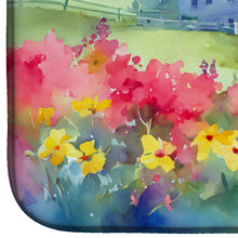Load image into Gallery viewer, Massachusetts Mayflowers in Watercolor Dish Drying Mat