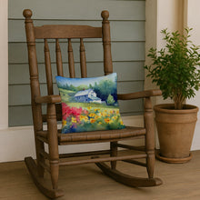 Load image into Gallery viewer, Massachusetts Mayflowers in Watercolor Throw Pillow