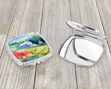 Load image into Gallery viewer, Massachusetts Mayflowers in Watercolor Compact Mirror