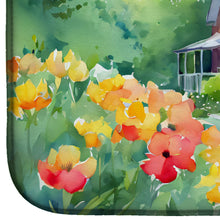 Load image into Gallery viewer, Massachusetts Mayflowers in Watercolor Dish Drying Mat