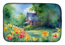 Load image into Gallery viewer, Massachusetts Mayflowers in Watercolor Dish Drying Mat